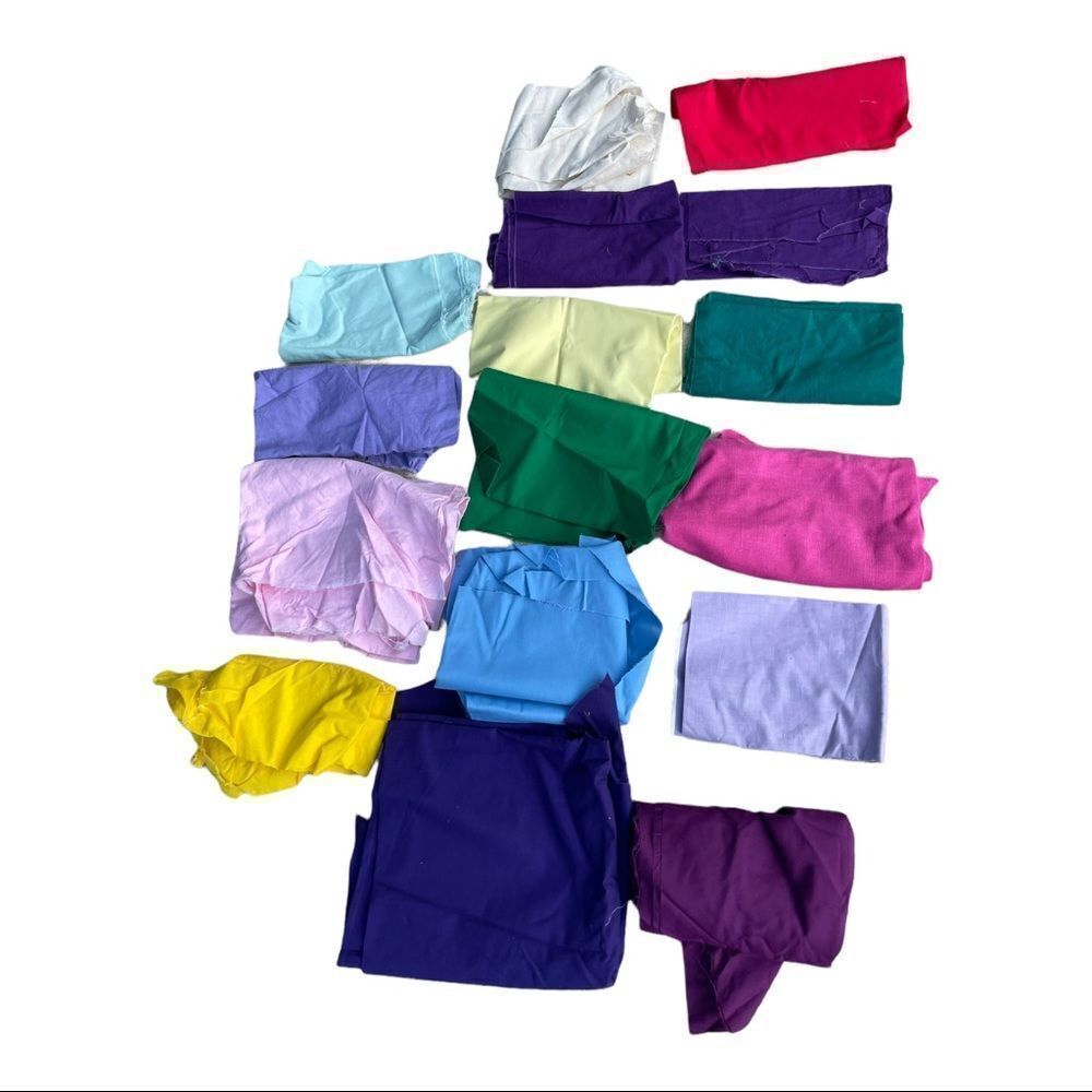 Vintage fabric 3lbs 4oz solid cutters crafters